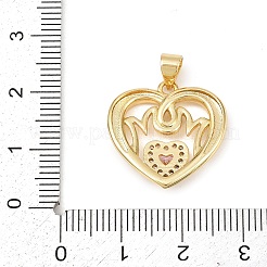 Muttertagsanhänger aus Messing mit Zirkonia&nbsp;KK-L251-07G-01