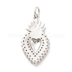 Cremagliera placcatura micro ottone spianare pendenti zirconi&nbsp;KK-K270-22P
