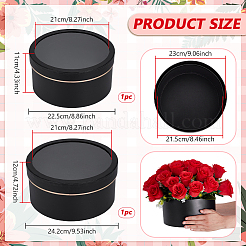 2 Stück 2 Größen flache runde Kartonpapier-Blumen-Organizer-Paketboxen&nbsp;CON-BC0007-79B