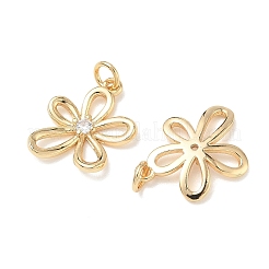 Pendentifs en laiton Shegrace avec micro-pavé de zircone cubique transparente&nbsp;XGRQ3P951-630G