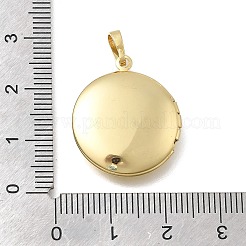 Pendenti con medaglione rotondo piatto in ottone&nbsp;KK-D431-028C-G