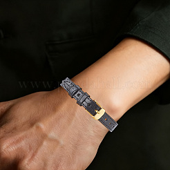 2 Stück 2 Farben Leder strukturierte Armband Riemen Schiebearmbänder für Schiebe-Charms&nbsp;AJEW-CL0002-98