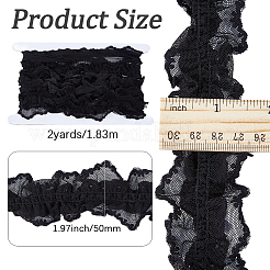 2 Yard (ca. {91} cm) plissiertes elastisches Baumwollspitzenband&nbsp;OCOR-CY0004-15