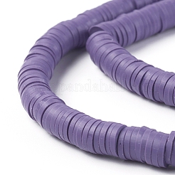 Perles plates en argile polymère fait main rondes&nbsp;CLAY-R067-6.0mm-03