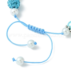 Kreuz-Legierungs-Strass-Anhänger-Armband für Damen&nbsp;BJEW-JB09485