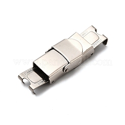 Fermoirs de bracelet de montre en acier inoxydable 201 résistant au ternissement&nbsp;STAS-P221-22B-P