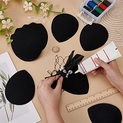 10 Stück Fascinator-Hutbasis aus Eva-Stoff in Tropfenform für die Modewarenherstellung&nbsp;AJEW-FG0004-53A