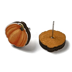 Ohrstecker aus Holz&nbsp;EJEW-Z054-01F