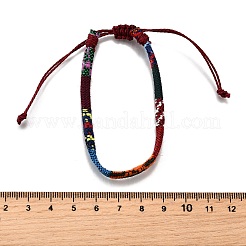 Verstellbare geflochtene Armbänder aus Baumwolle und Leinen im Bohème-Stil für Freundschaft&nbsp;OB0004-24