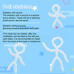 6 Stück 3 Stil Kunststoff-Actionfigur bewegliches Skelett&nbsp;FIND-PH0008-71