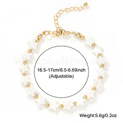 Minimalistische Armbänder aus Naturmuscheln und Messingperlen&nbsp;DG5975