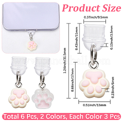 6 tapón antipolvo de silicona para móvil de 2 colores&nbsp;FIND-CN0002-05