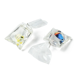 Pendenti in resina 5 pz 5 colori con anello di salto in ferro&nbsp;RESI-FS0001-70