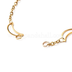 304 Edelstahl Mond & Stern Gliederketten Armbandherstellung&nbsp;AJEW-JB01039-02
