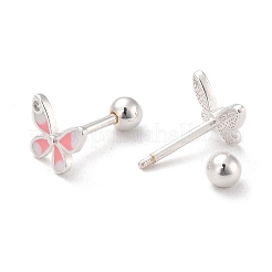 Orecchini a perno in argento sterling con farfalla 925 per donna ragazza&nbsp;EJEW-I259-05S