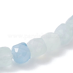 Bracelets extensibles en perles d'aigue-marine naturelle pour femmes&nbsp;BJEW-JB13335-02