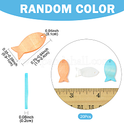 20 ciondolo a forma di conchiglia naturale tinta&nbsp;SHEL-FS0001-16