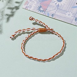 Verstellbare zweifarbige geflochtene Armbänder aus Nylonschnur&nbsp;BJEW-JB05850-02