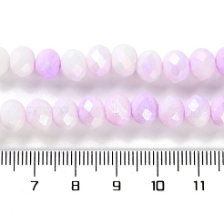 Chapelets de perles en verre électroplaqué&nbsp;LAMP-S068-02Q