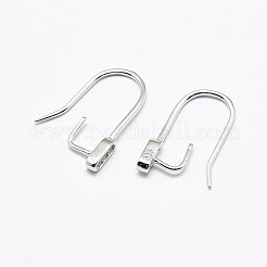 Ganci per orecchini in argento sterling anti-ossidazione rodiato 925&nbsp;STER-F033-52P