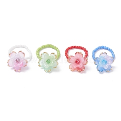 4 Stück Fingerringe aus Glas&nbsp;RJEW-TA00213