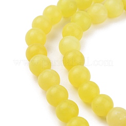 Chapelets de perles en jade citron naturel&nbsp;G-H1631-6MM