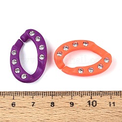 Undurchsichtig lackierte Acryl-Kristall-Strass-Verbindungsringe&nbsp;OACR-T031-03M