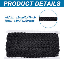 Cintas de encaje ciempiés de poliéster de 13 m&nbsp;SRIB-WH0011-223C