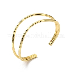 Manschettenarmbänder aus Messing mit Zahnstangenbeschichtung&nbsp;BJEW-A137-10G