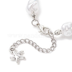 Braccialetti in turchese sintetico e perle finte in plastica e perline di vetro per le donne&nbsp;BJEW-JB13227