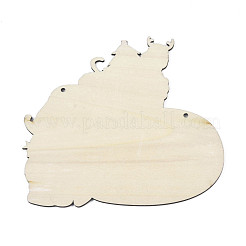 Ornement pendentif en bois&nbsp;WOOD-N005-67
