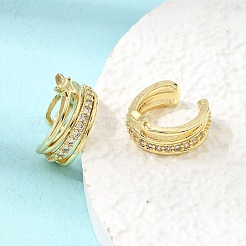 Boucles d'oreilles en laiton avec micro pavé de zircone cubique pour femmes&nbsp;CU-CBAE7DF-30G