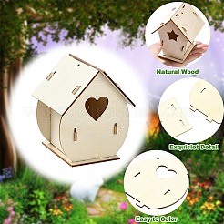 6 ensemble de 6 styles de nichoir à oiseaux à faire soi-même&nbsp;WOOD-CJC0019-30