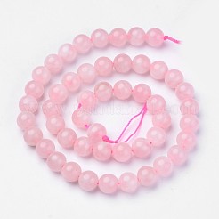 Stränge aus natürlichen Rosenquarzperlen aus Madagaskar in Rosa&nbsp;G-D809-21-8mm