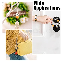 Abschlusssaison-Thema DIY runde Naturholzperlen & Juteschnur Anhänger-Bastelsets&nbsp;DIY-CJ0002-71