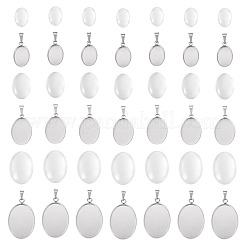 DIY-Sets zur Herstellung ovaler Anhänger aus Edelstahl 304&nbsp;DIY-TA0014-44