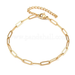 201 Edelstahl-Armbänder mit Büroklammerketten für Damen&nbsp;BJEW-G767-01E-G