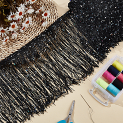 Ruban polyester à paillettes et pompons de 5 m&nbsp;OCOR-BC0006-56A