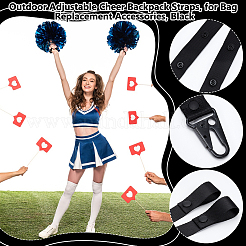 3 porte-pompons de cheerleading en polyester et plastique&nbsp;FIND-UN0010-42B