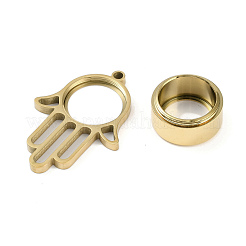 Placcatura ionica (ip) 304 ciondolo medaglione in acciaio inossidabile&nbsp;STAS-S132-11G-02