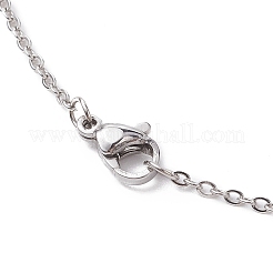Collana pendente con anelli di collegamento in ottone&nbsp;NJEW-MZ00035