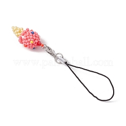 Decorazioni pendenti con perline di vetro a forma di gelato&nbsp;HJEW-MZ00179-01