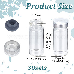 Flacons d'échantillons de laboratoire en verre&nbsp;AJEW-WH0314-477A