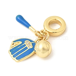 Messing mikro pflastern klare kubik zirkonia europäische baumeln charme&nbsp;KK-A296-04A-G