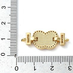 Gestell aus Messing mit Mikropflaster und klaren Zirkonia-Schmetterlingsgliedern&nbsp;KK-K385-102G-02