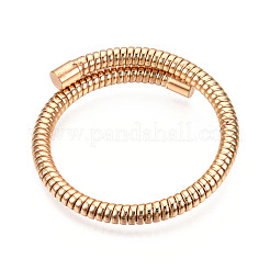 Bracciale rigido con catene di serpente rotonde in ferro&nbsp;BJEW-N013-009