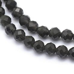 Natürlicher Obsidian-Perlenstrang&nbsp;G-E411-33-3mm
