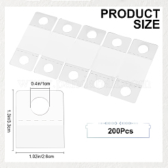200 pieza de lengüetas para colgar con orificios de ranura adhesivas para la parte posterior de la mascota&nbsp;DIY-CP0011-33