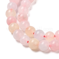 Hebras de cuentas de morganita de imitación de jade blanco natural&nbsp;G-I299-F14-8mm-01