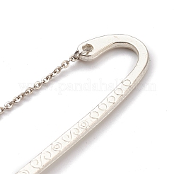 Regalo segnalibro in metallo con decorazioni grandi pendenti in nappa di poliestere&nbsp;AJEW-JK00167-01